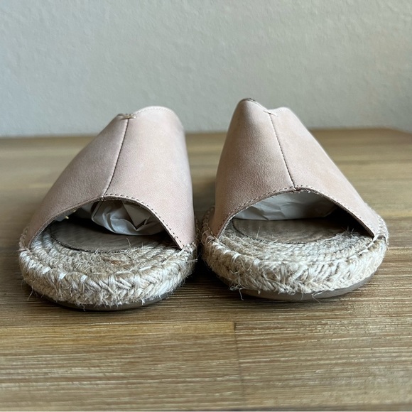 Eileen Fisher Milly Espadrille Slide Sandals 7 Beige Tan Nubuck Leather Beach - Picture 8 of 11